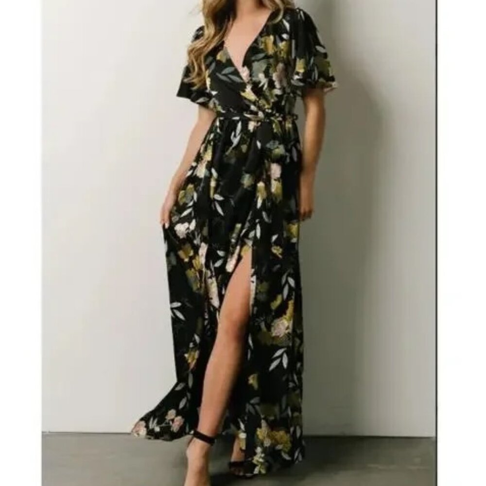 Baltic Born Sicily Satin Maxi Dress Size XXL Boho Floral Size XXXL